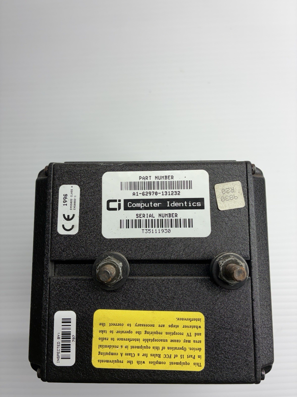 Computer Identics CiMAX 7500 Barcode Laser Scanner Decoder A1-62970-131232