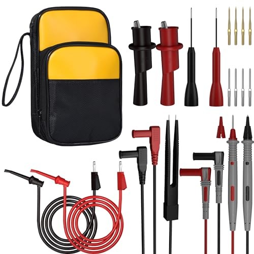 Electrical Multimeter Test Lead Kit with Soft Case Test Hook for Digital