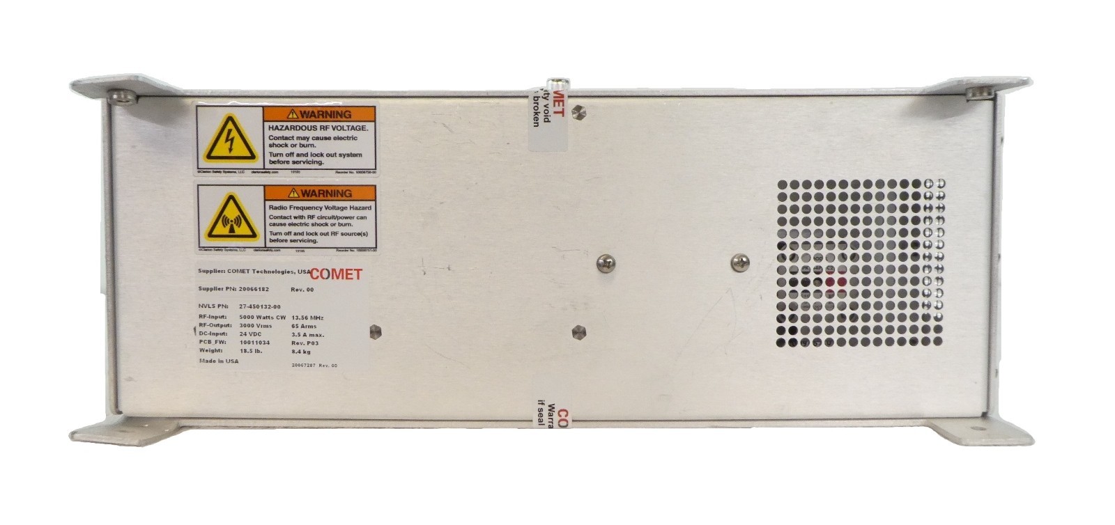 Comet Technologies 20066182 RF Match Novellus Systems 27-450132-00 Spare Surplus