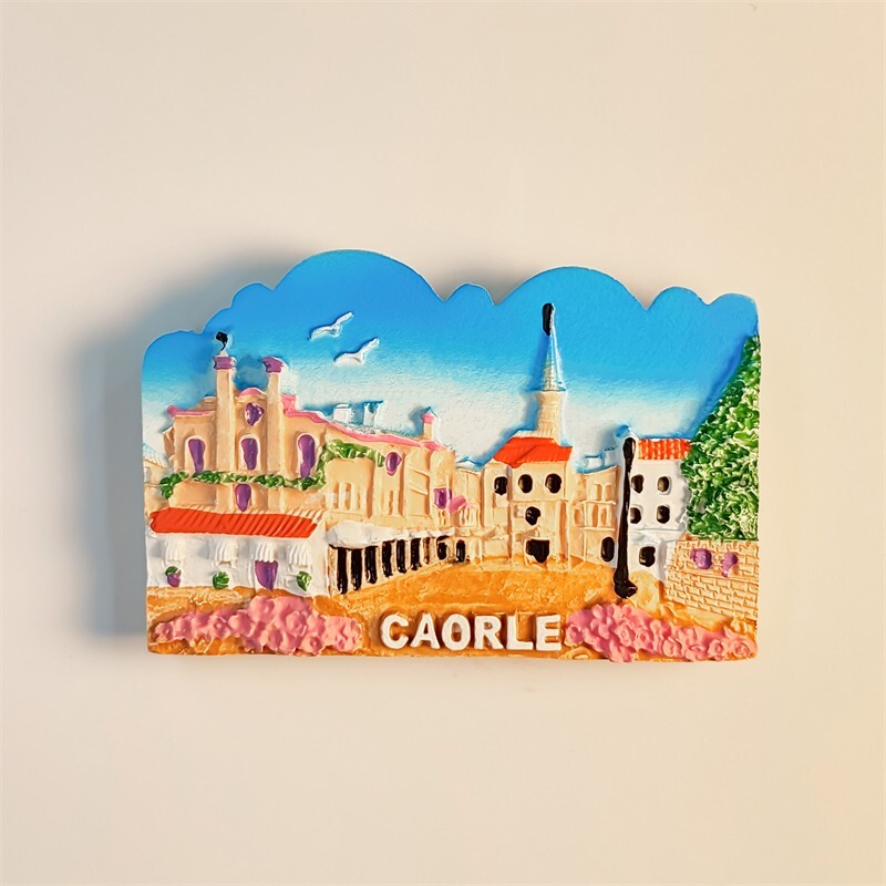 Italy Adriatic Sea Caorle Collectible Tourist Souvenir 3D Resin Fridge Magnets