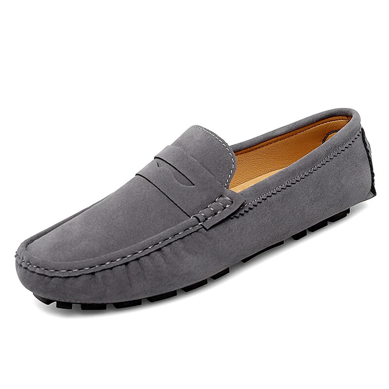Fashion Men's Suede Loafers Comfortable Casual Shoes Slip on Flat Driving Shoes