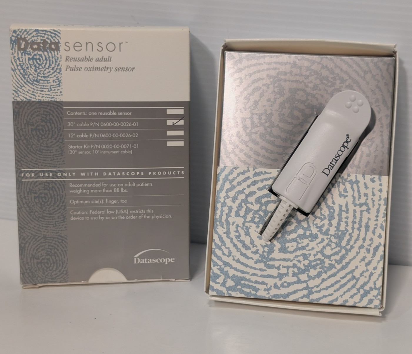 Data-Sensor 0600-00-0026-01 Reusable Finger/Toe Adult Pulse Oximetry Device