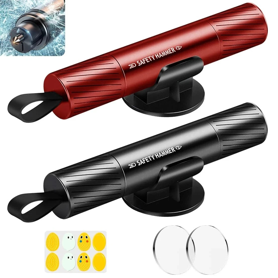 2PCS Car Emergency Escape Tool Safe Hammer Window Breaker Portable Glas Breaker¡