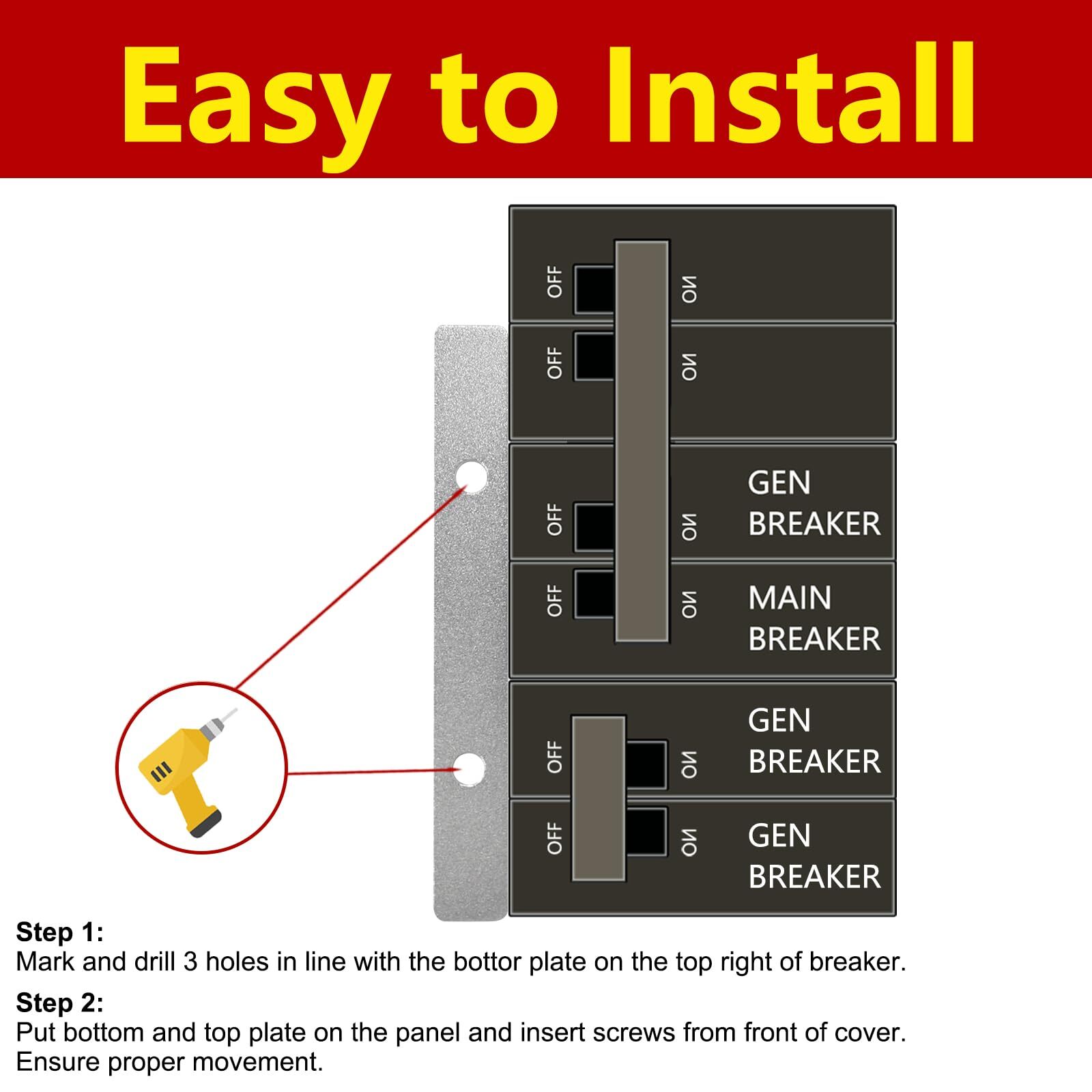 Generator Interlock Kit Compatible With Square D Generator Interlock Kit For Hom