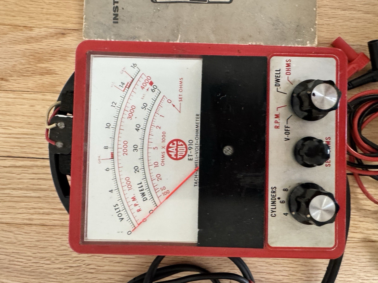 Mac Tools ET910 Tach dwell volt ohmmeter