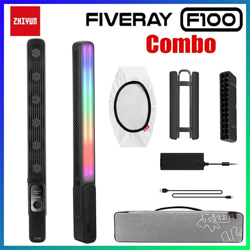 ZHIYUN FIVERAY F100 Combo 100W RGB Video Light Stick Wand Photography Lighting