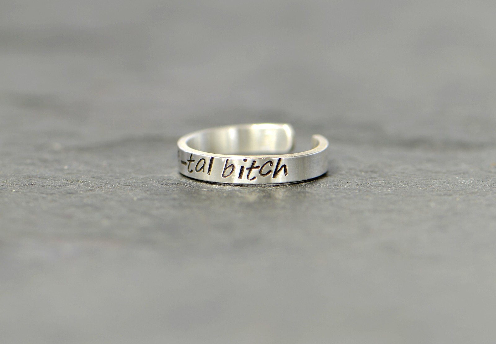 sterling silver toe ring - toe ring with a pun