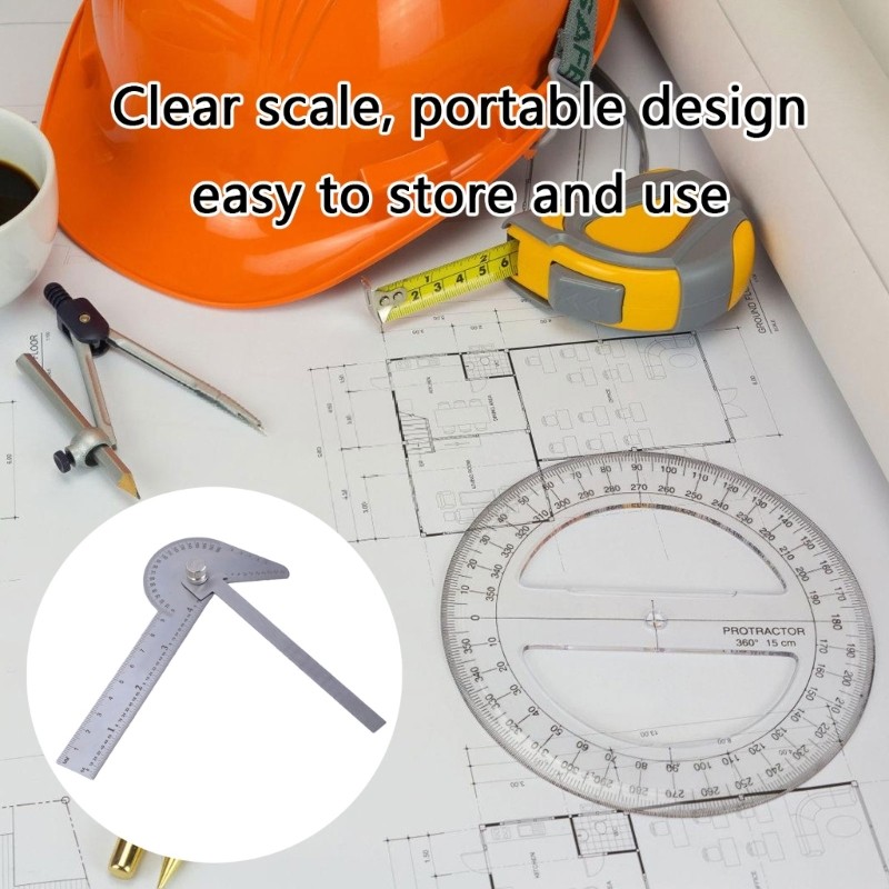 9cm 4 Inch Multipurpose Protractor Clear Scale for Accurate Angles Measurement