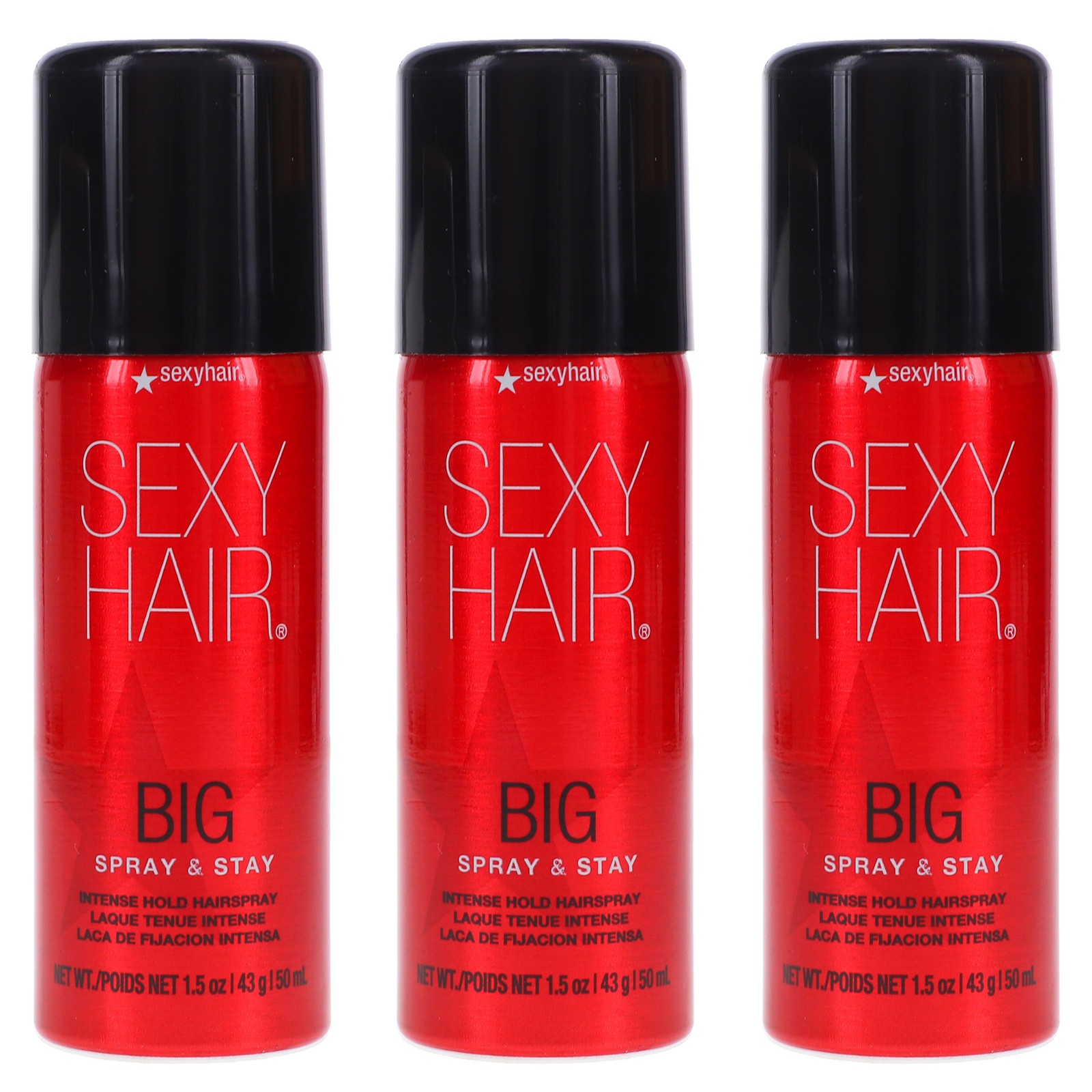 Sexy Hair Big Sexy Hair Spray and Stay Intense Hold Hairspray 1.5 oz 3 Pack