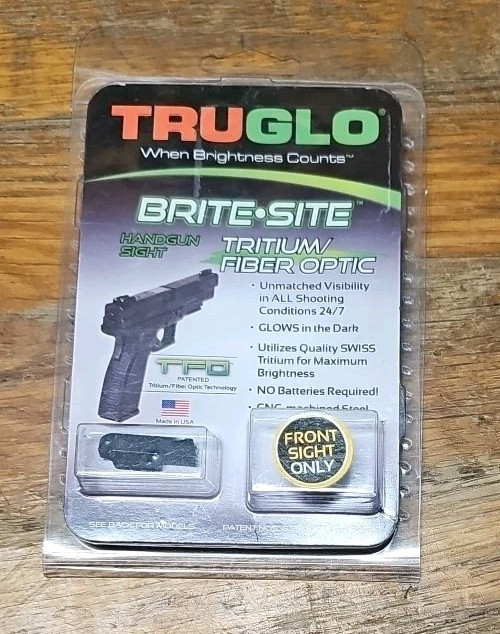 TRUGLO tritium fiber front sight TG131RT1  Handgun Pistol Ruger SR9 SR40 SR45