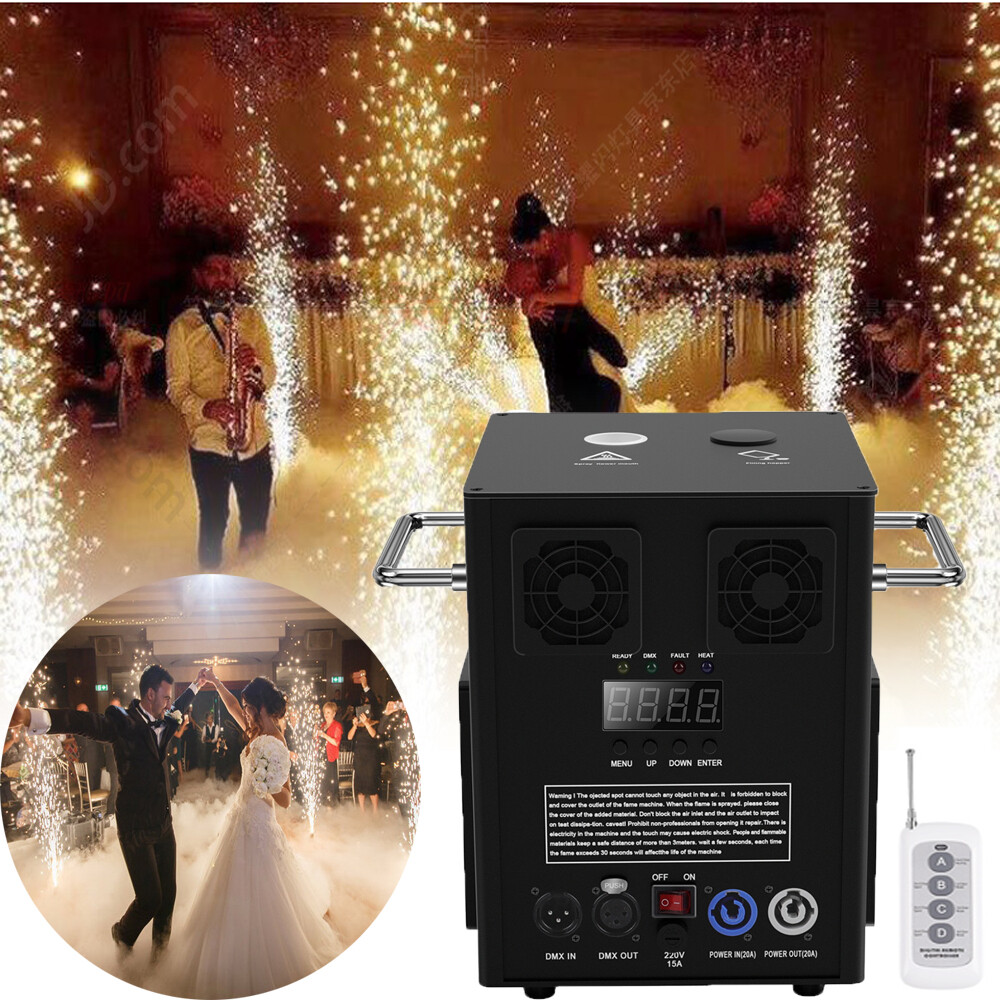 700W Cold Spark Machine DJ Wedding Firework Stage Effect Machine DMX Flight Case