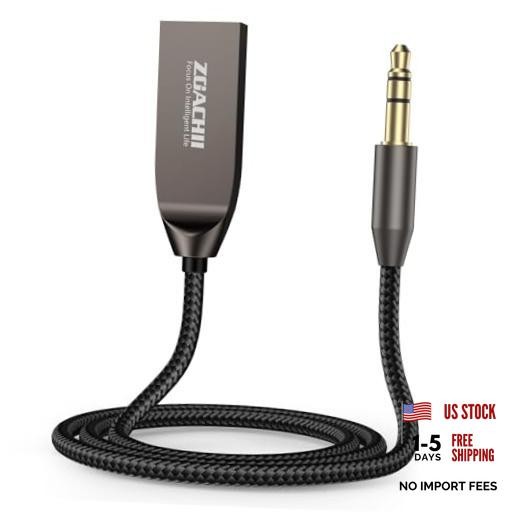 USB Bluetooth 5.4 Aux Adapter for Car - Plug-and-Play - 80cm Cable - Hands-Free