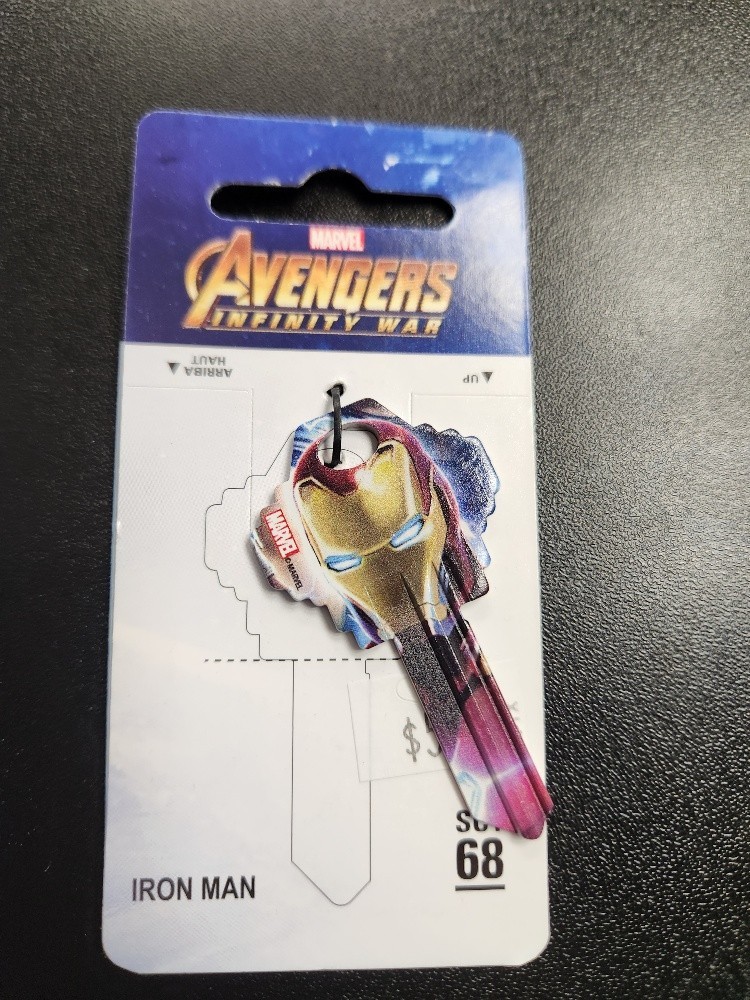 MARVEL IRON MAN SCHLAGE SC1 KEYBLANK (DISCON.) - READ DETAILS BELOW