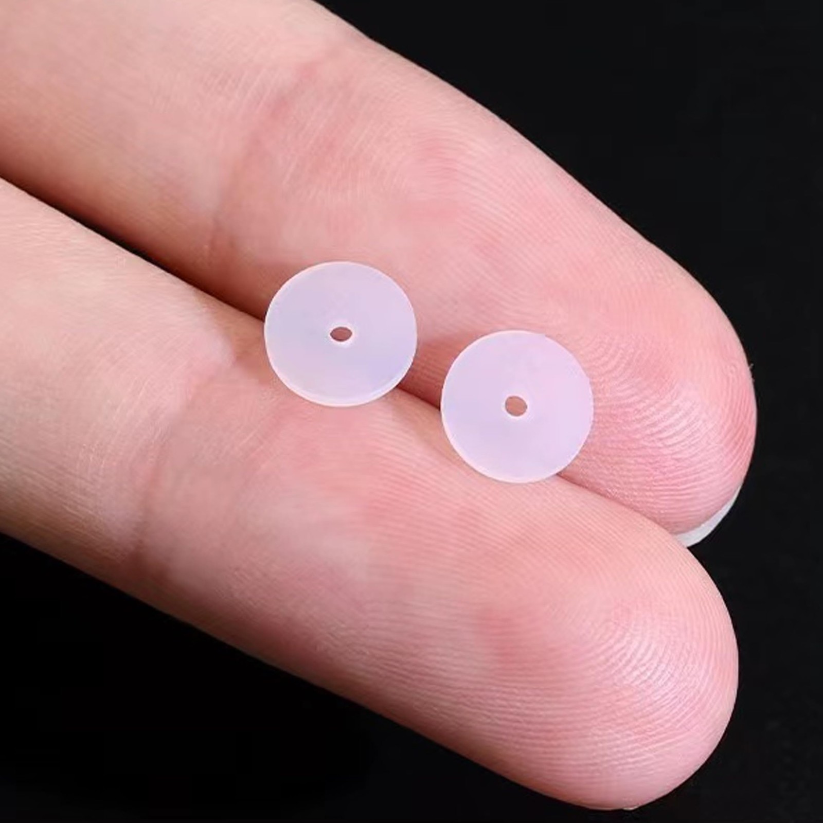50~100Pcs Silicone Earring Backs Stopper for Piercings, Clear Discs Stabilize...
