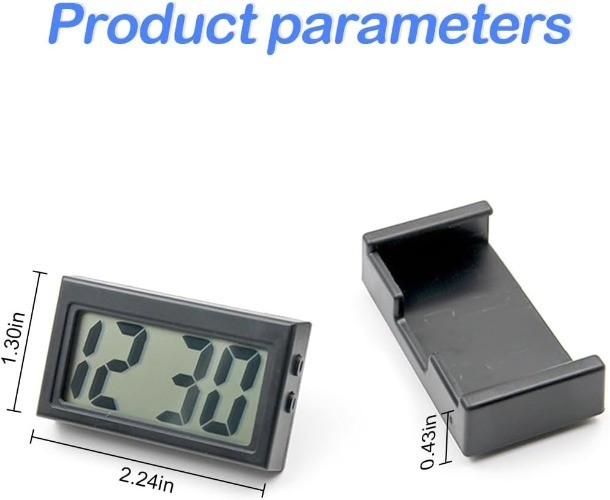 Car Dashboard Mini Digital Clock with Clear LCD Screen, Battery Ope Color: Red