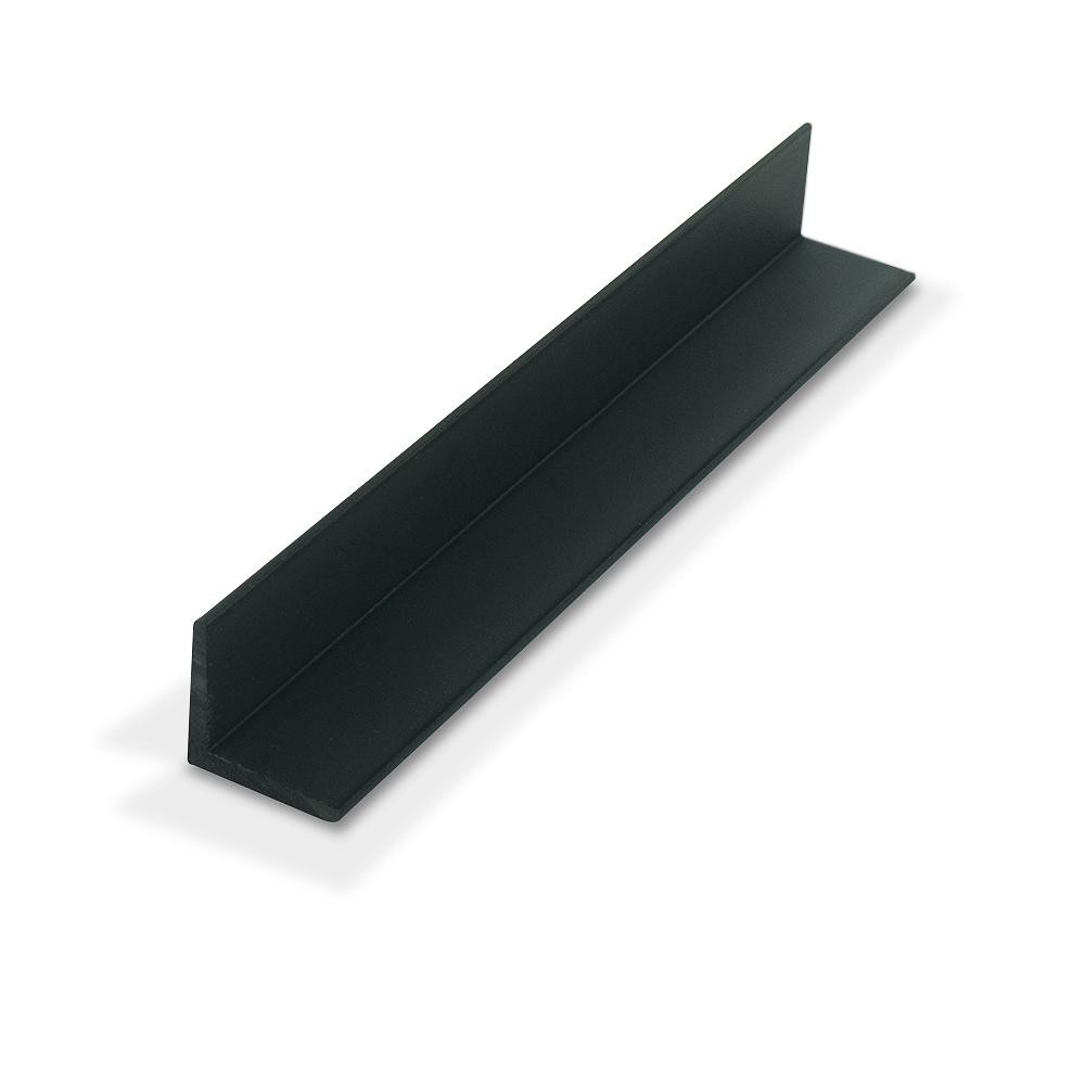Outwater 1 X 1 X 7/64" Thick Black Plastic Even Leg Angle Moulding -Size Options