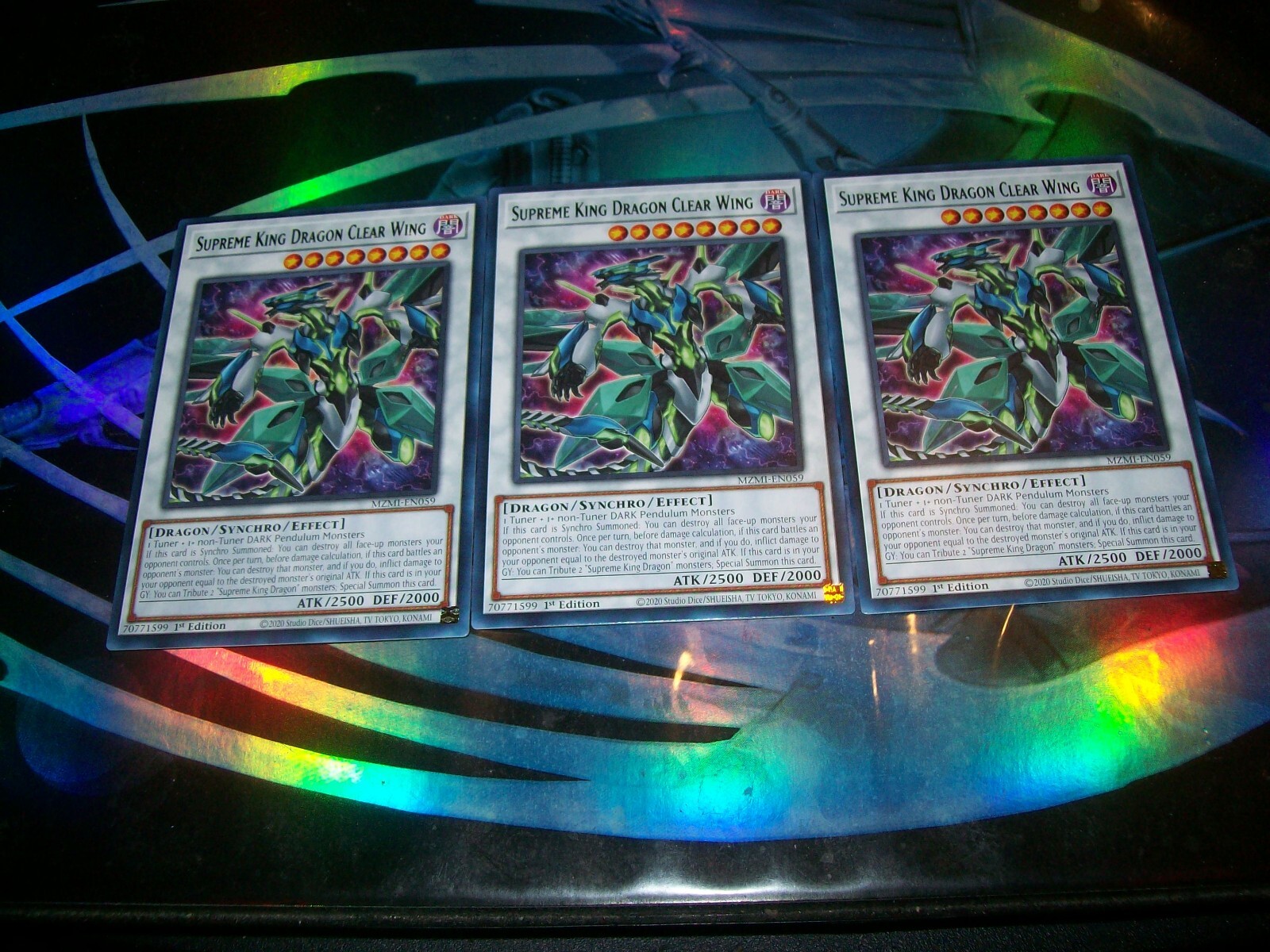 3x Supreme King Dragon Clear Wing 1st Edition Rare MZMI-EN059 Yu-Gi-Oh!