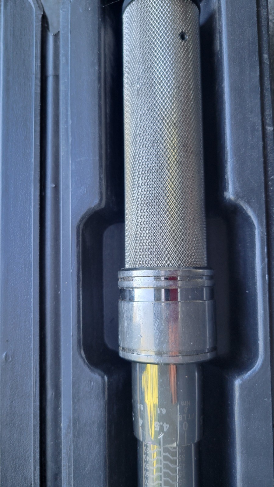 Wright Tool 3477 3/8" Drive Click micrometer Torque Wrench with Case, clean!