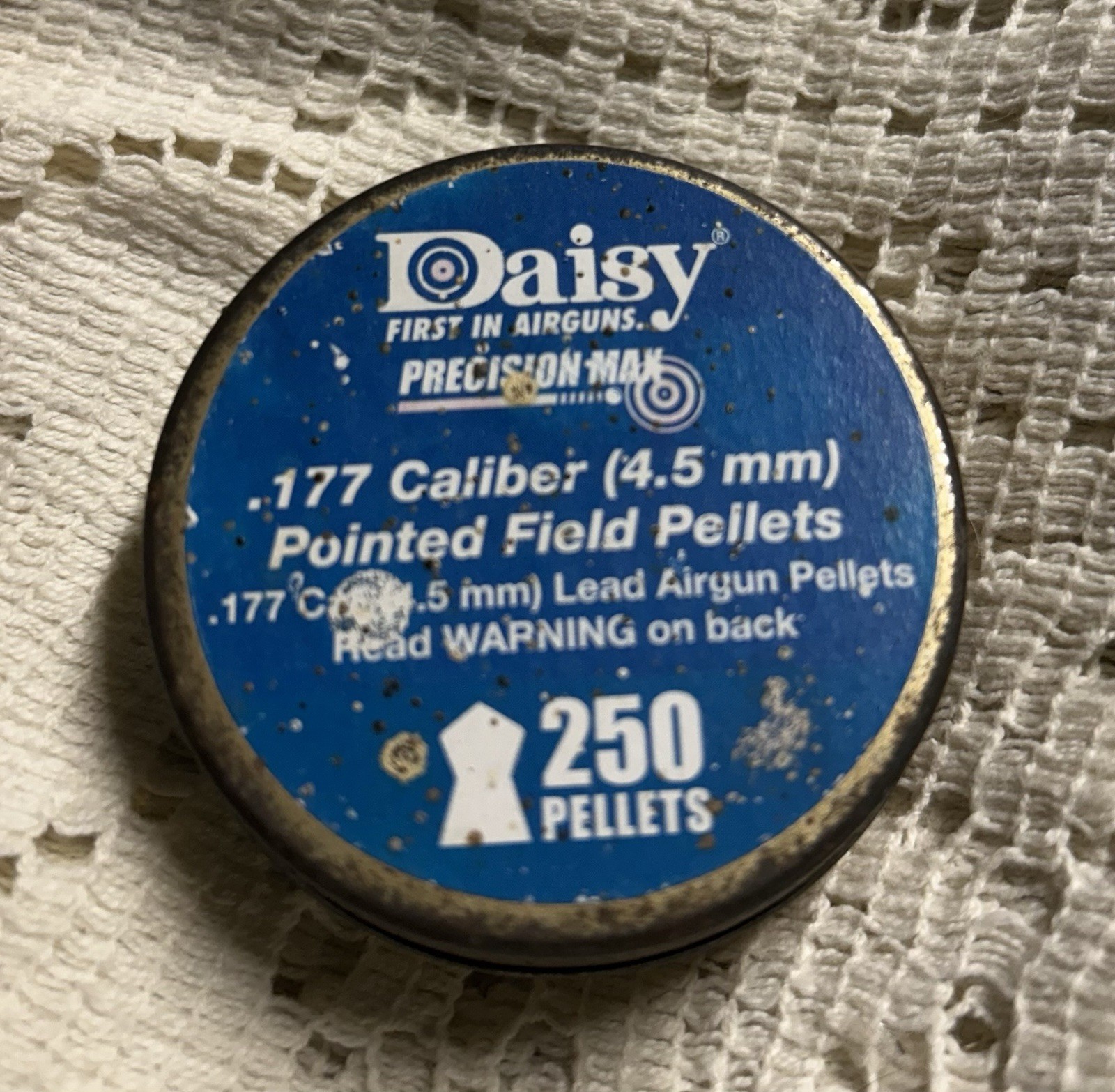 Daisy .177 Air Gun Pointed Field Pellets 203 Left In Container
