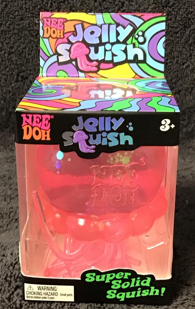 PINK NeeDoh Jelly Squish 100% AUTHENTIC Nee Doh Sparkle Jellyfish Squishy New