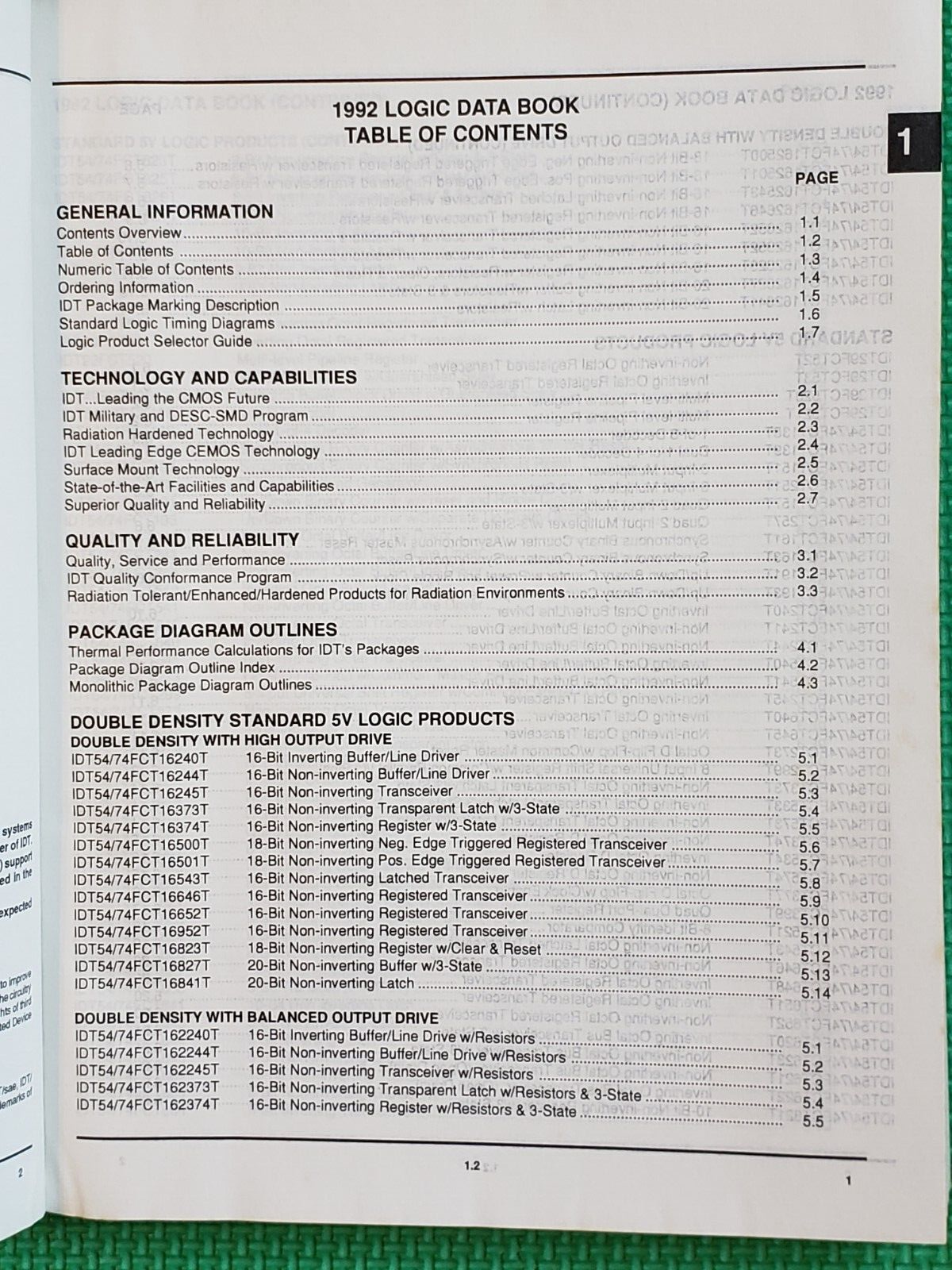 IDT - INTEGRATED DEVICE TECHNOLOGY High Performance Logic 1992 Data Book.