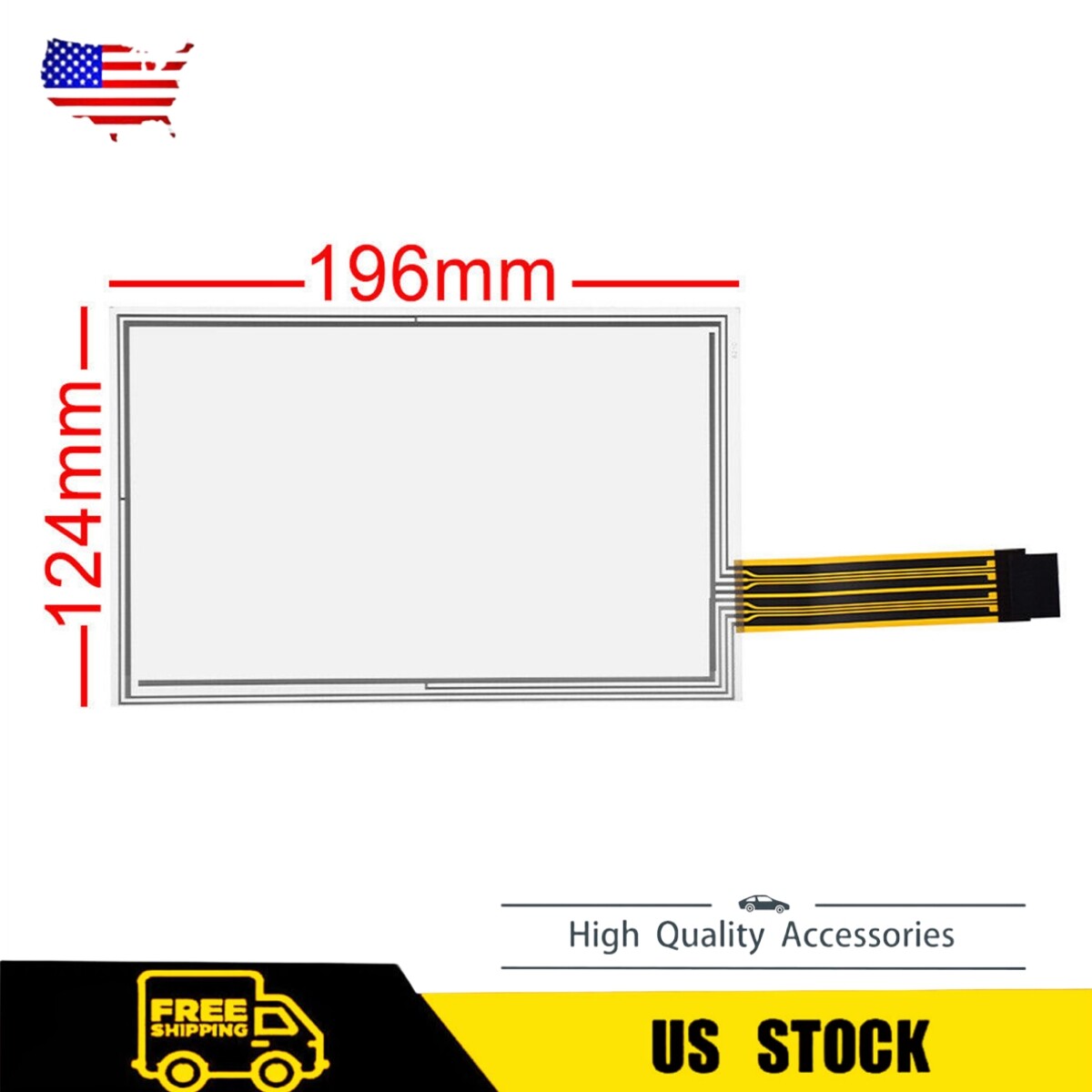 124x196 mm Touch Screen For Trimble agriculture FM750 and case IH FM-750 CFX750