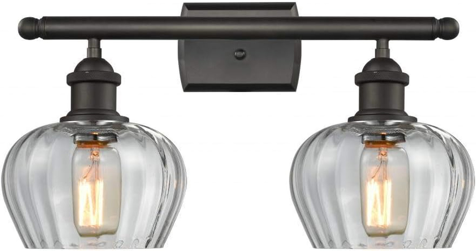 516-2W-OB-G92 2 Light Bathroom Fixture, Oil Rubbed Bronze