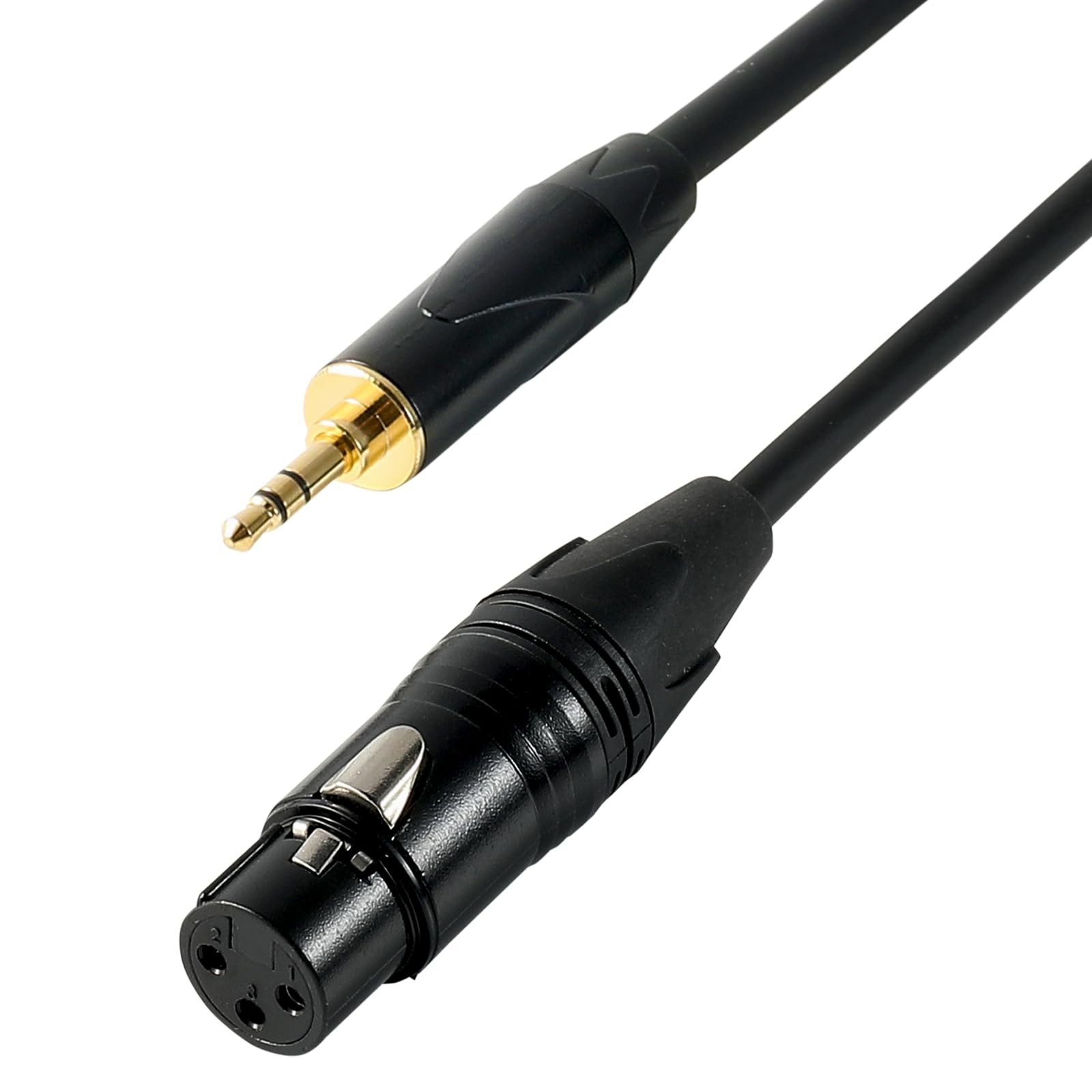 XLR to 3.5mm Microphone Cable, XLR Female to 3.5mm Gold Plated | Studio Audio