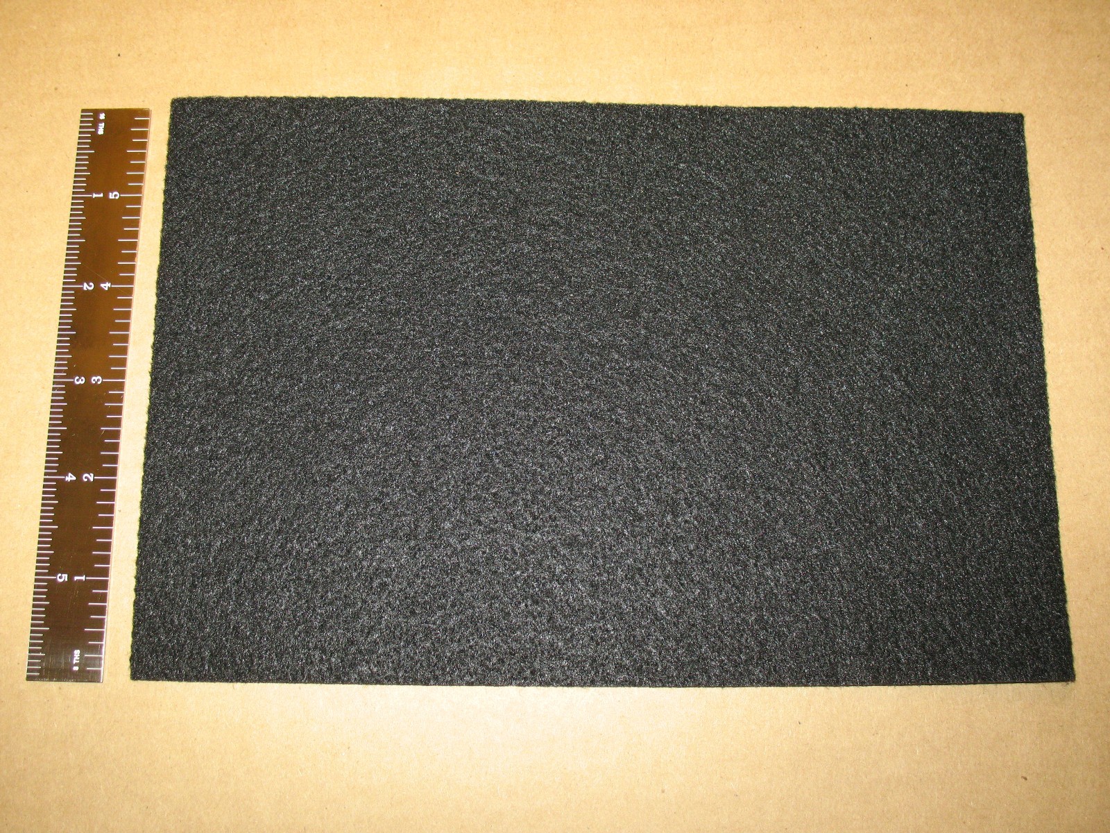 BLACK 6x9in FELT PAD 6x9" 1/16 THICK SELF PEEL n STICK 150mmx225mmx1.6mm