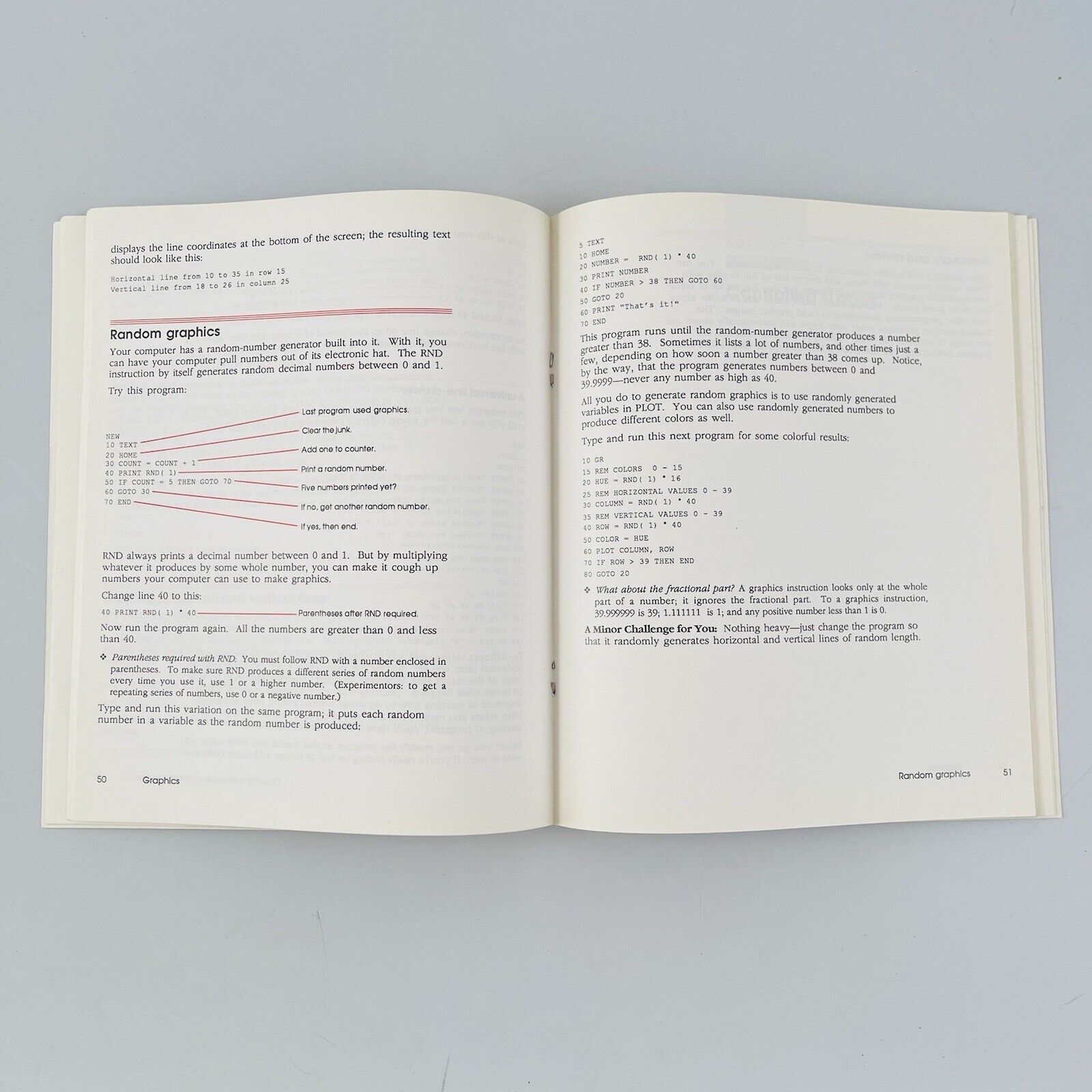 Apple II A touch of AppleSoft BASIC Tutorial Manual VTG 1986 .......