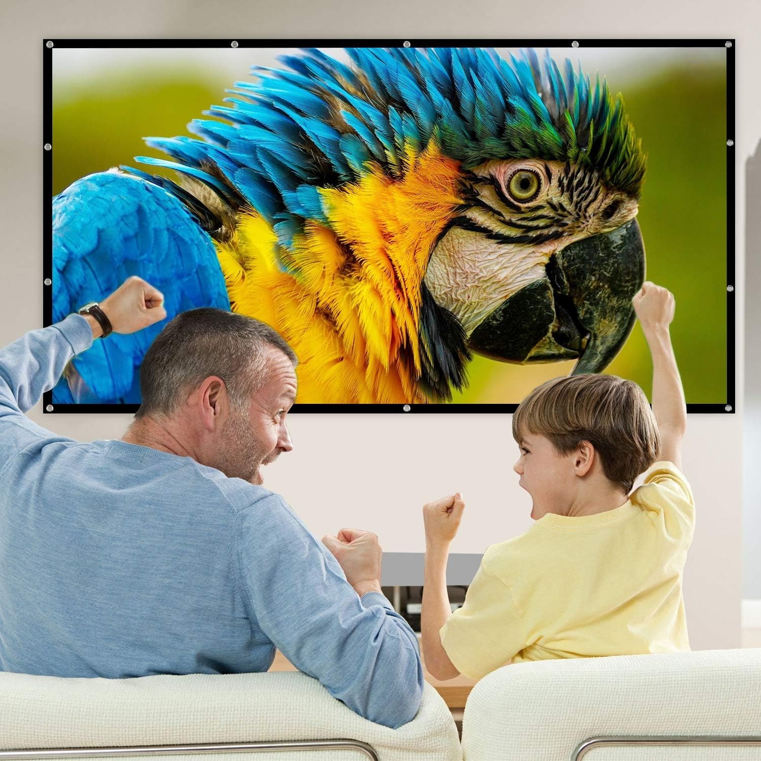 20" Foldable Projector Screen Double Sided Projection
