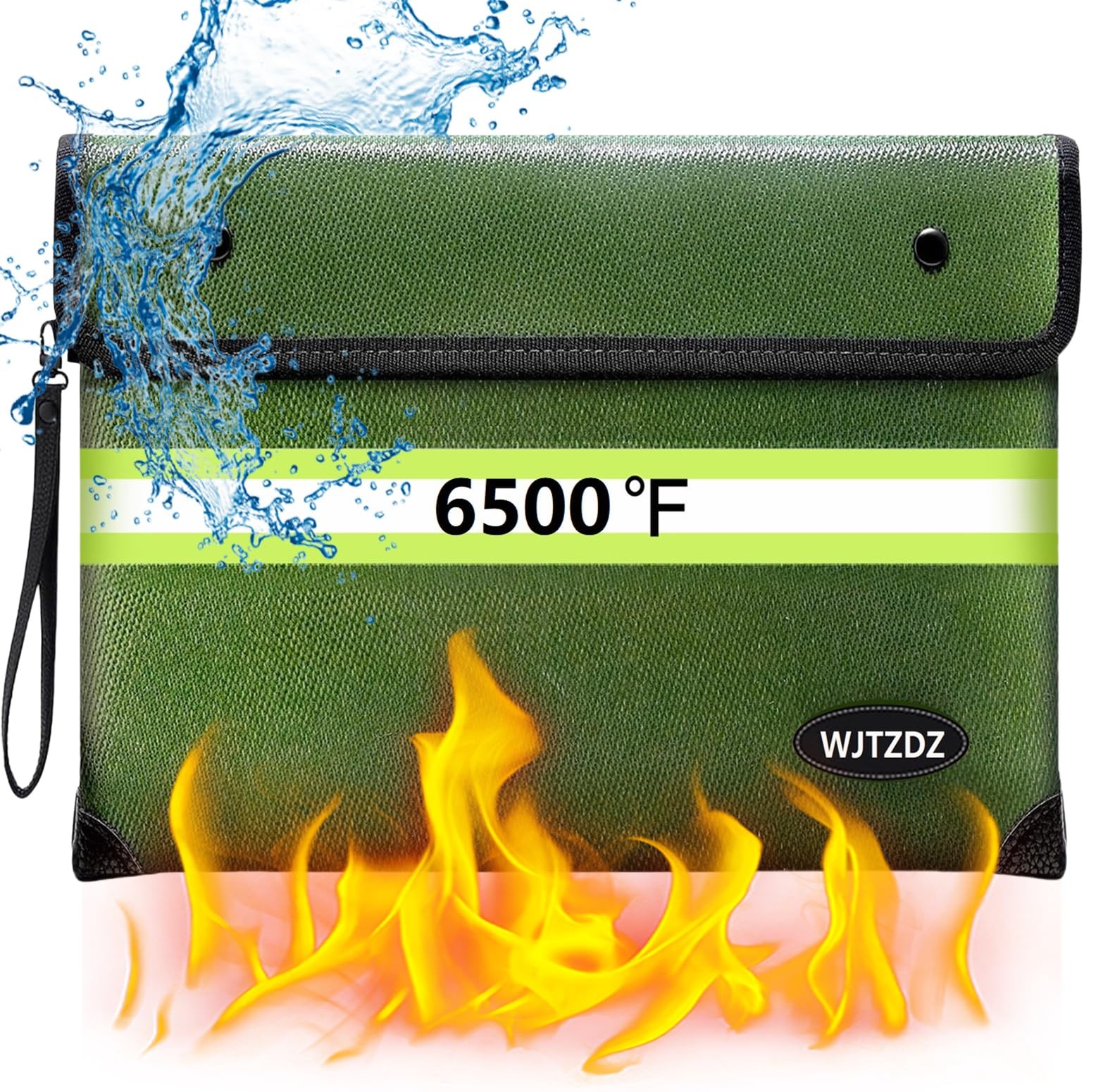 Upgraded Fireproof Money Bag, 10 Layers of Heat Insulated Materials, 6500F Fi...