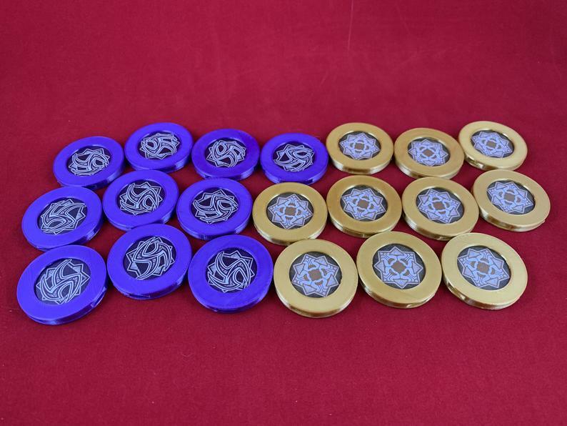 Chaos Bag Token Capsules - Blessings & Curses compatible with Arkham Horror LCG
