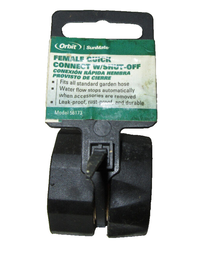 Orbit 56173-11 Brass Female Quick Connect w/Shut-Off - for Garden Hose Brass
