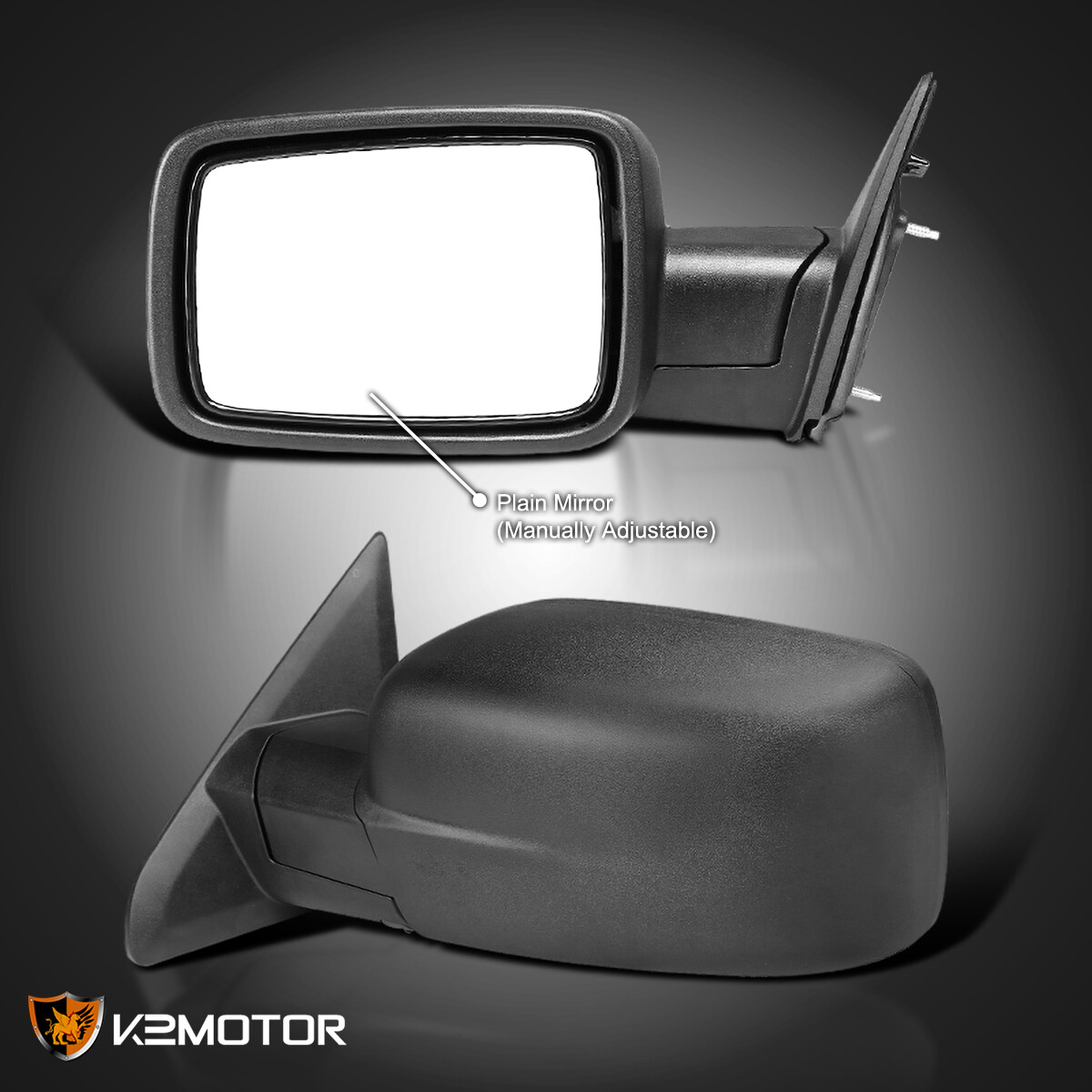 Left/Driver Side Fits 2009-2018 Dodge Ram 1500 Classic Manual Fold View Mirror