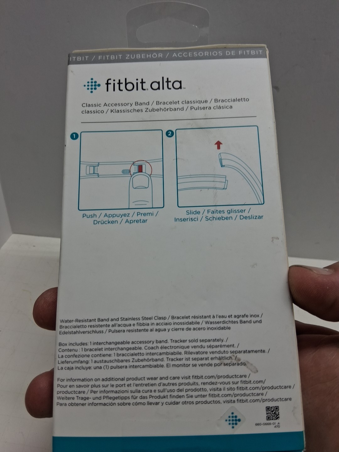 Fitbit-ALTA Classic Accessory Band-Navy Blue-Size Small-NEW-