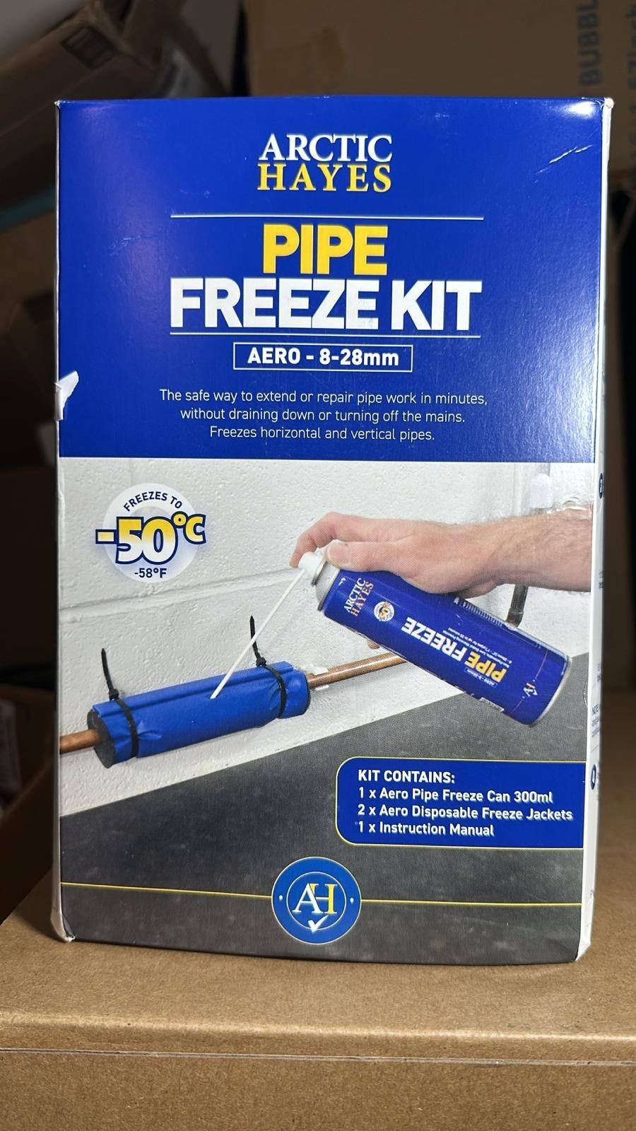 ZEK2 Disposable Pipe Freeze Kit with 2 Jackets | Plumbing Pipe Freezing Tool 8–2