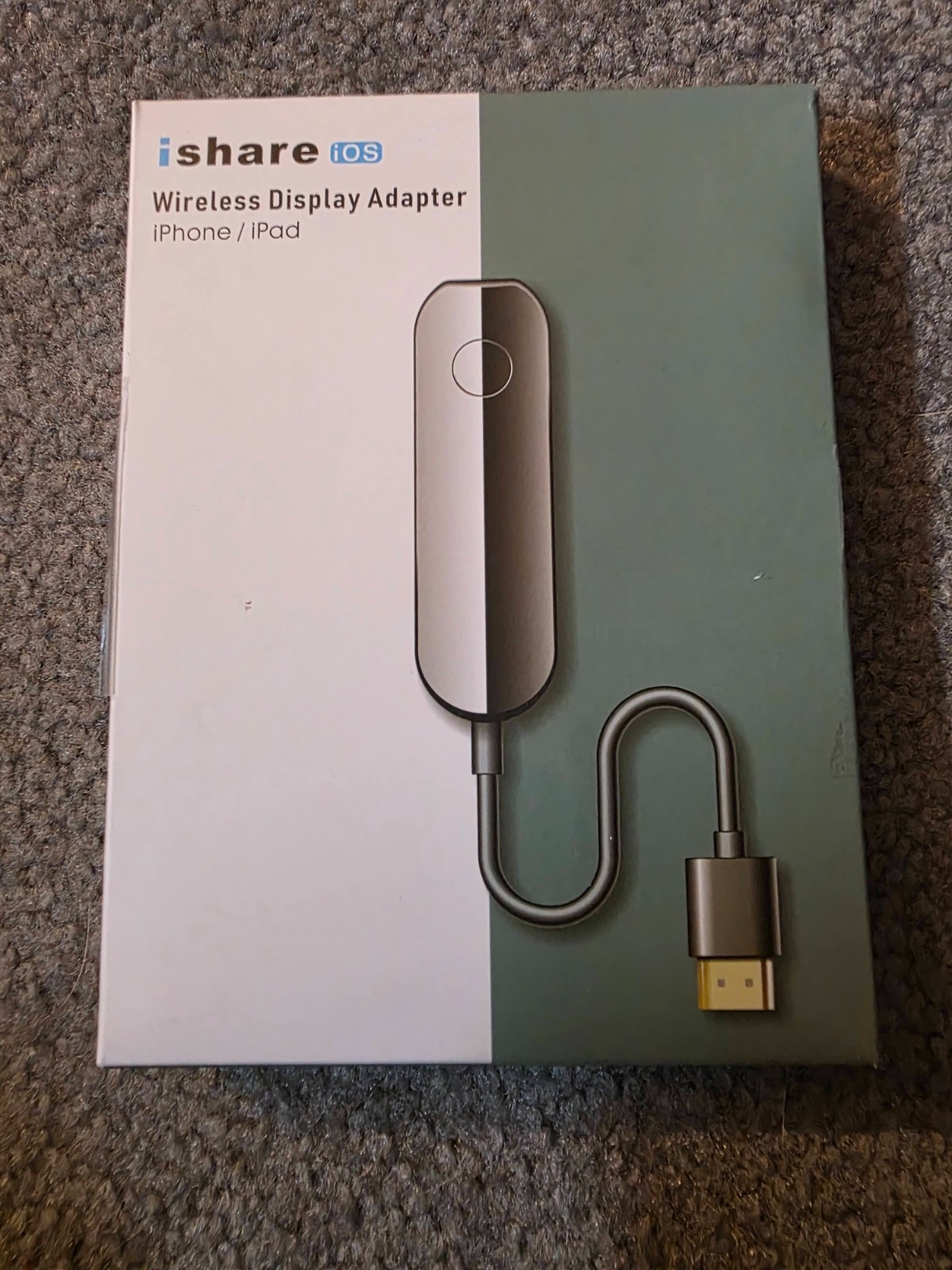 1080P iShare iOS Wireless Display Adapter, Streaming Device for iPhone to TV