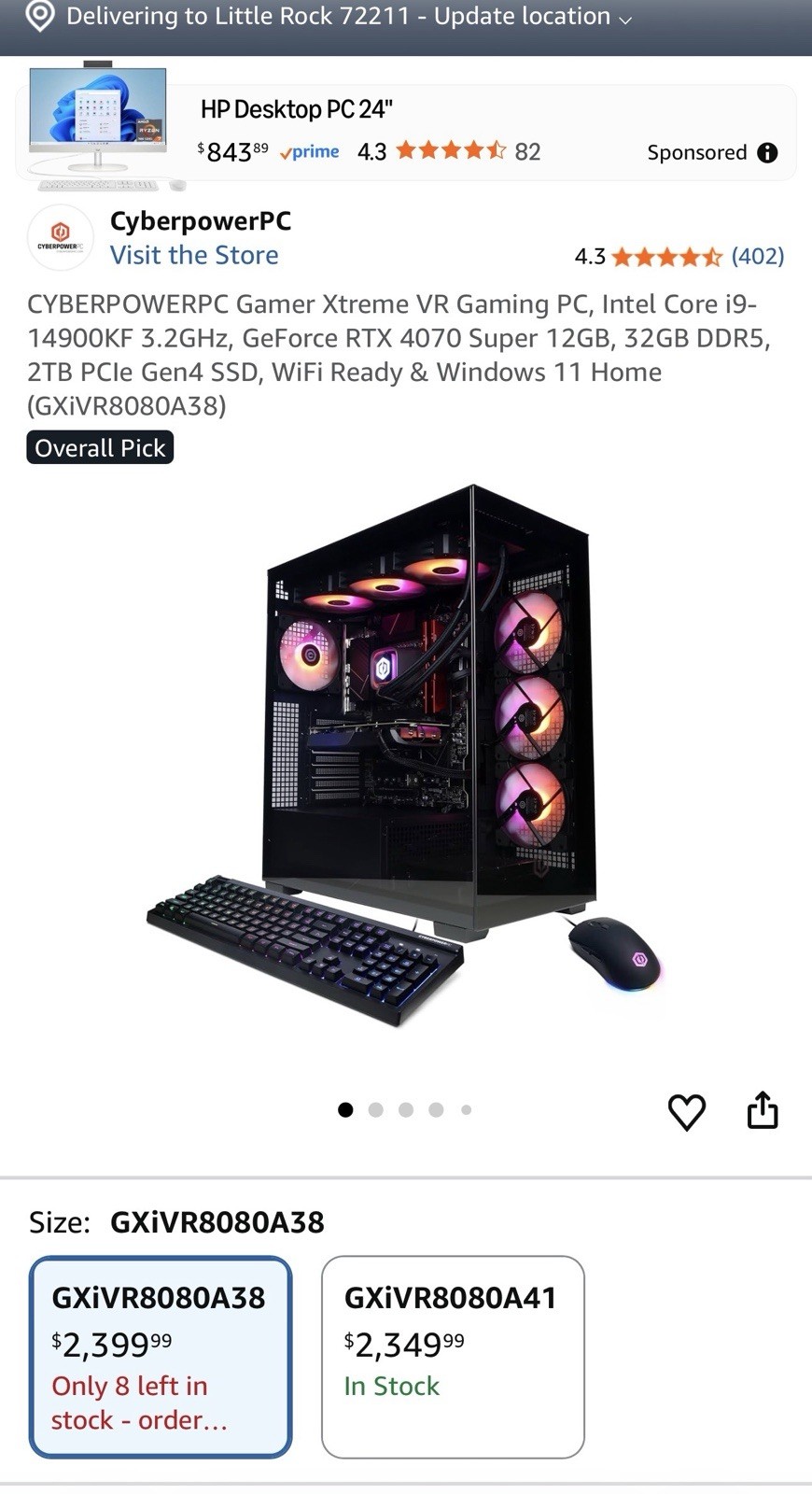 CyberPowerPC Gamer Xtreme VR Desktop