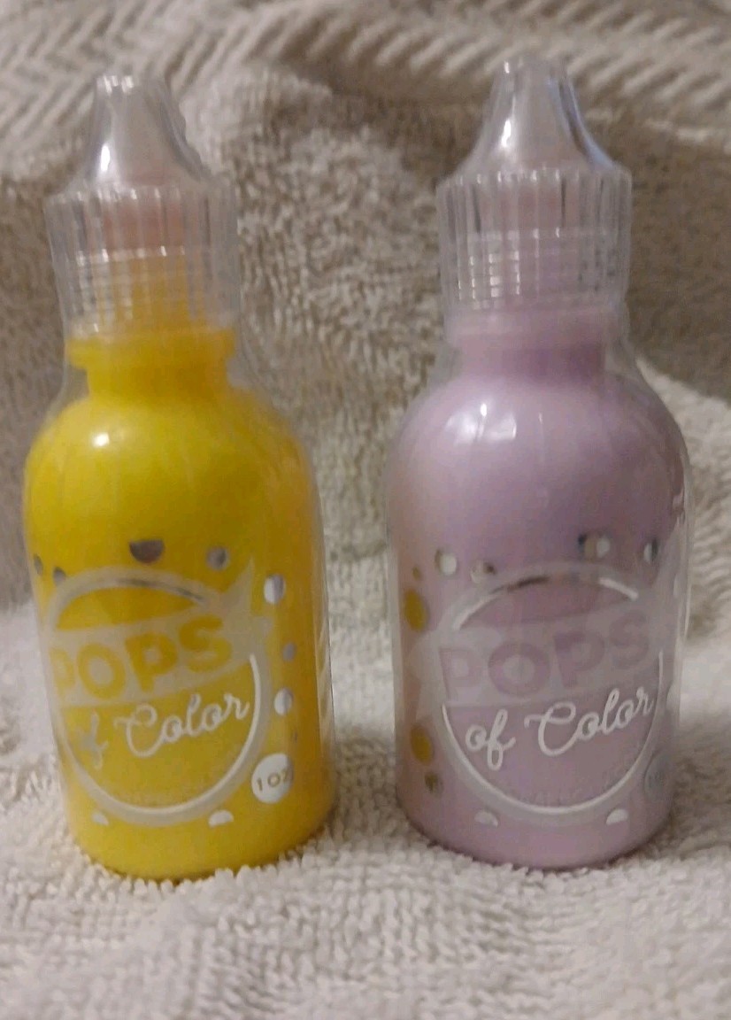 New 2 Pops of Color Bottles: Soft Lavender & Sunshine Scrapbooking Card Crafting
