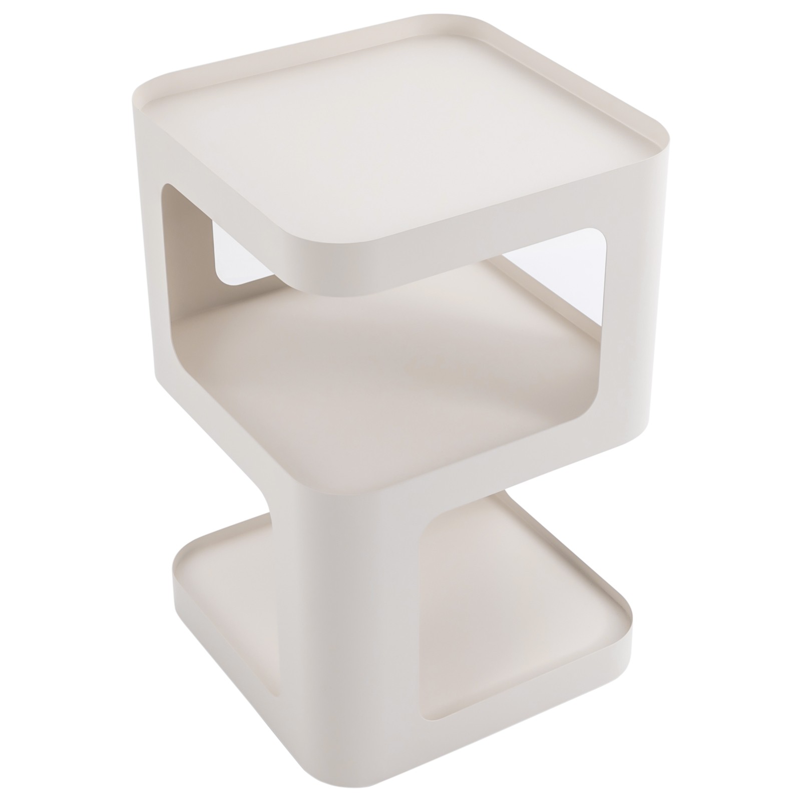 3 Tier Side Table Modern Coffee Table Sofa Bedside Table Storage Organizer White