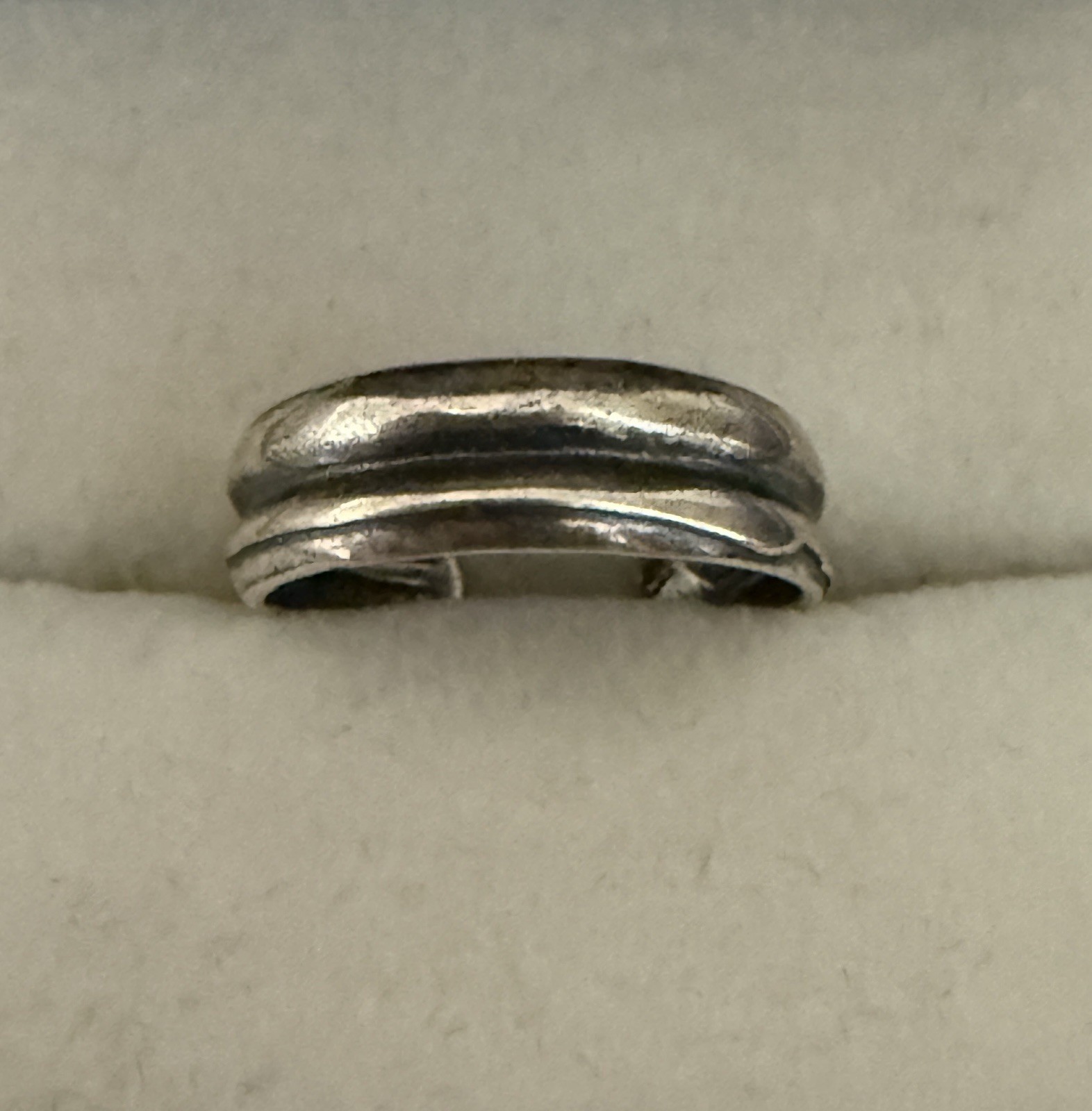 Women’s .925 Sterling Silver Toe Ring Double Band Antique Finish Adjustable