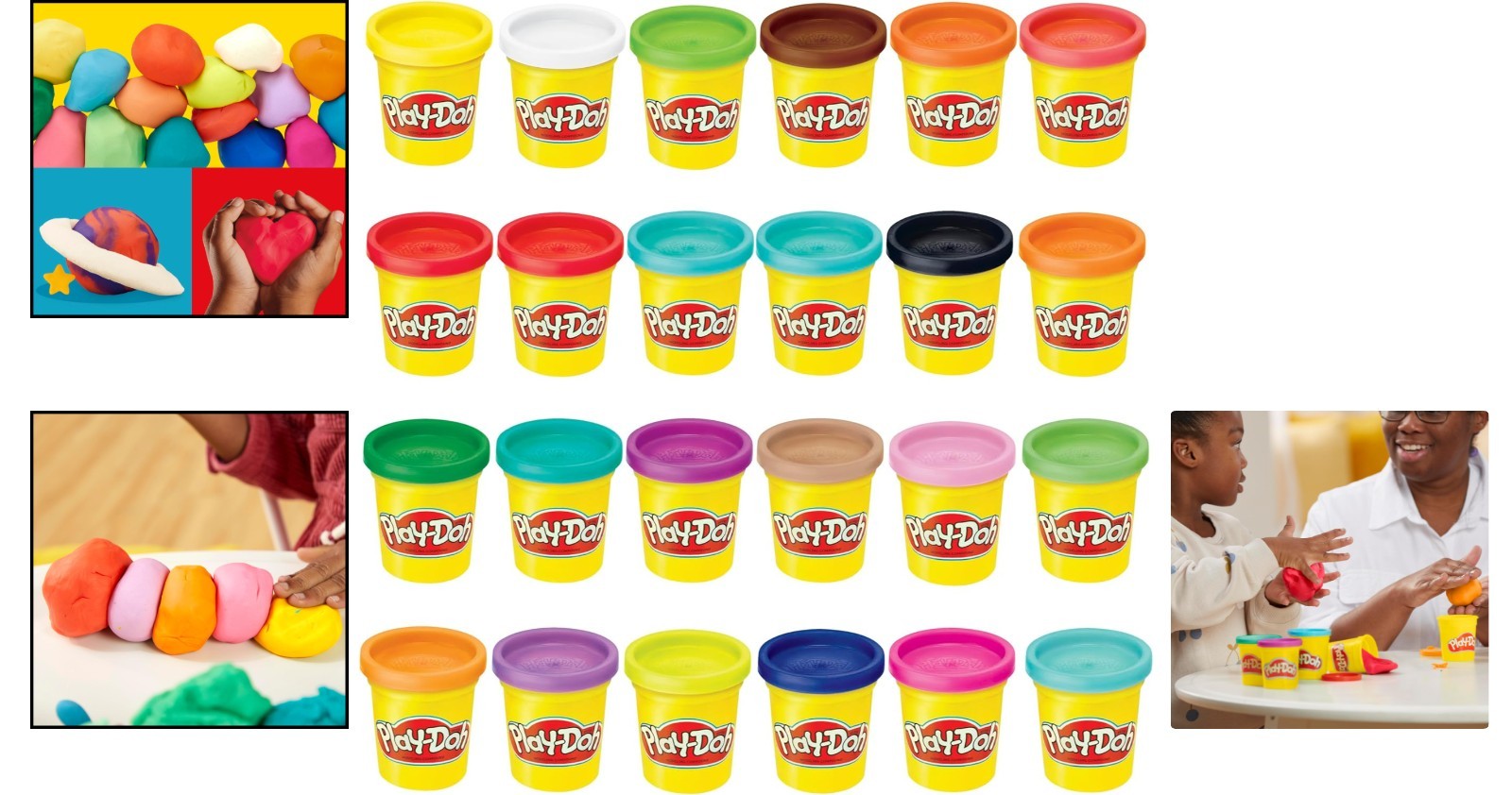 Play-Doh 24-Pack Non-Toxic Modeling Compound - Assorted Colors for Kids 2+
