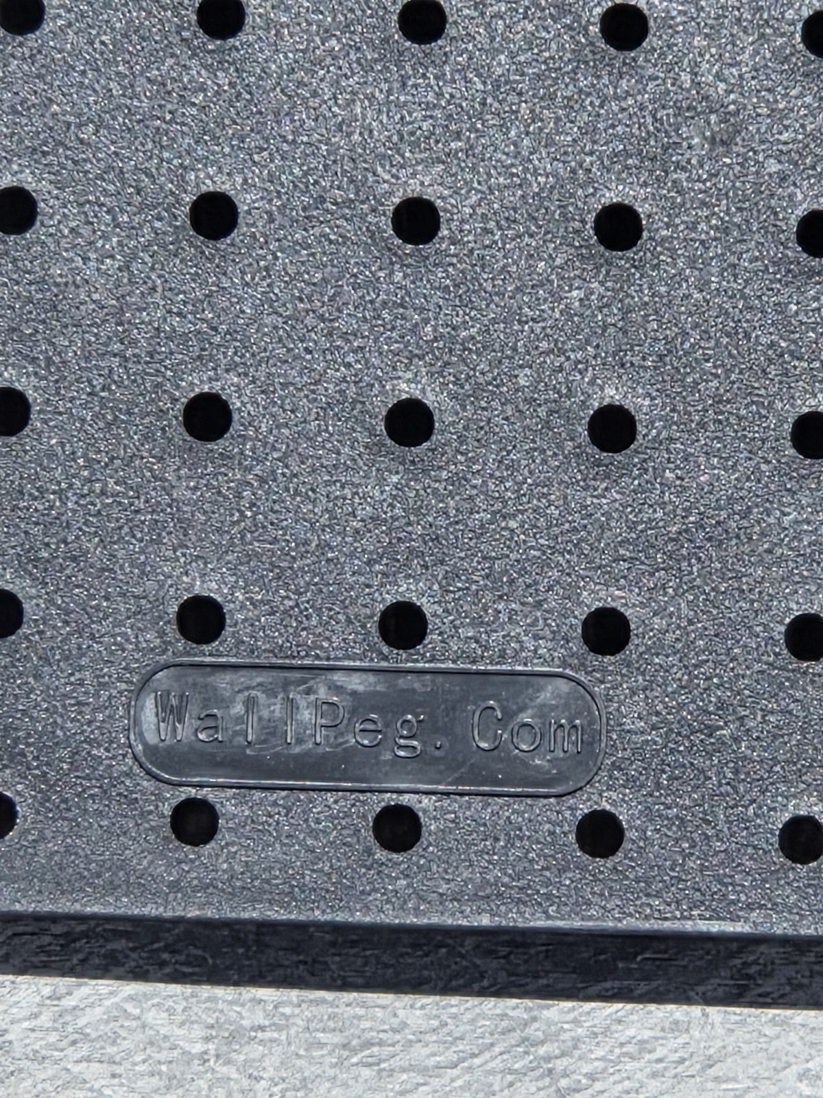 1pc WallPeg Black Plastic Pegboard Panels