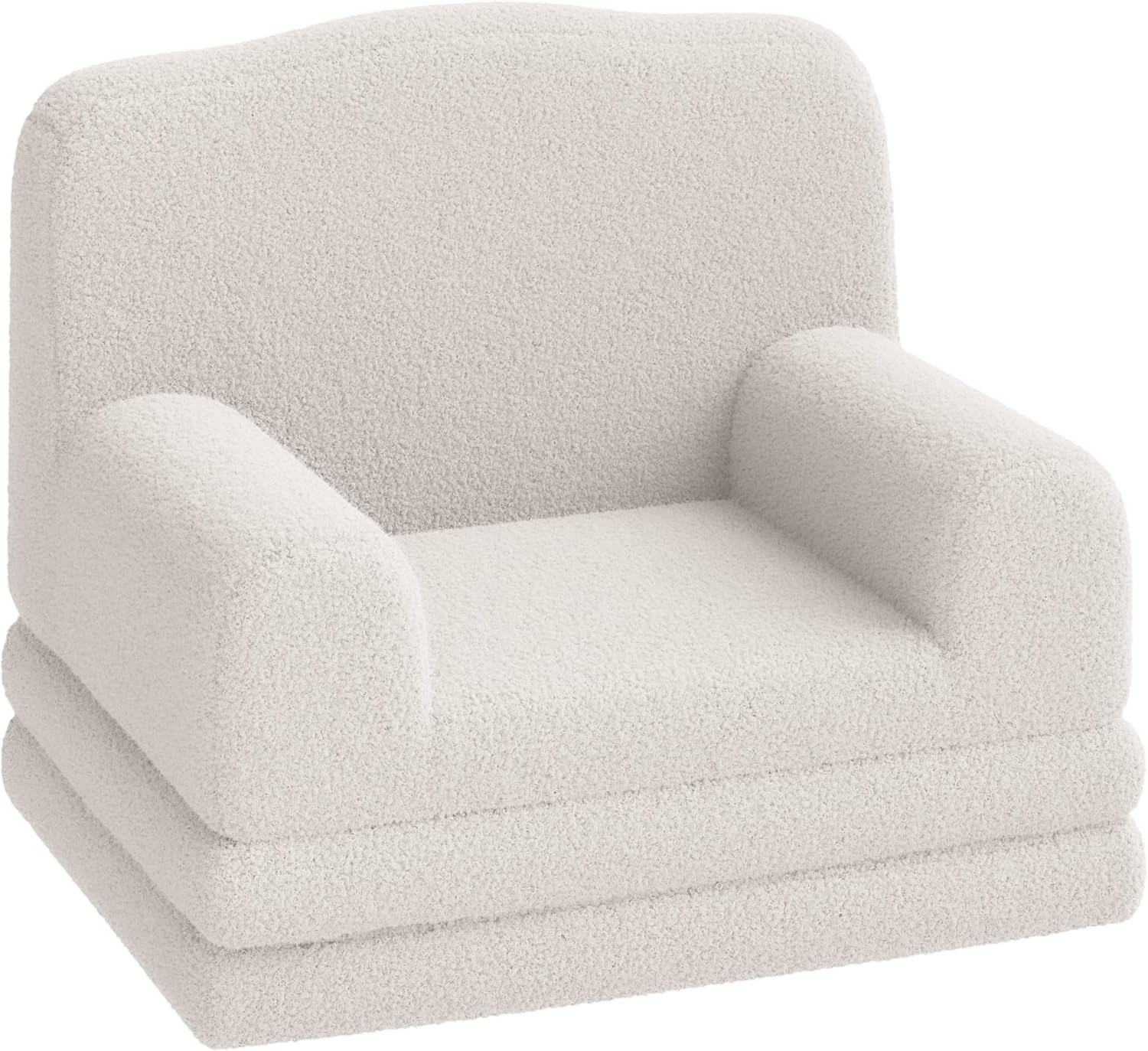 Children’s Convertible Sofa & Lounger, High-Density Cushion, Washable Cover