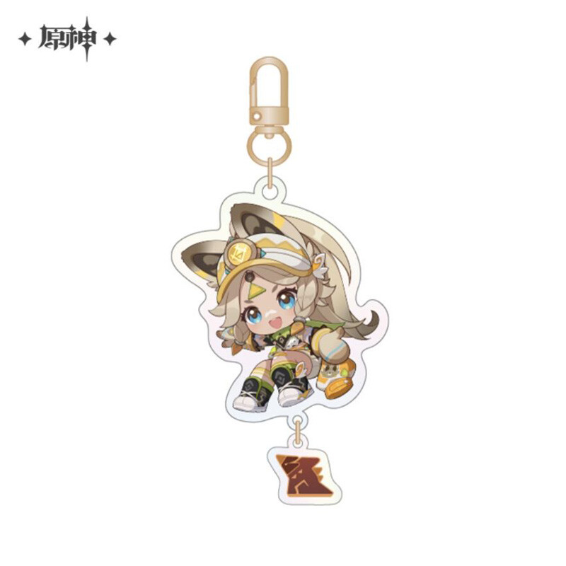 miHoYo Genshin Impact Kachina Keychain Blaze to Natlan Official Acrylic Keyring