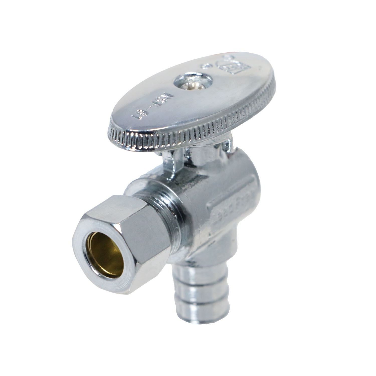 1 Pack XFITTING 1/2" Pex B x 3/8" OD Angle Stop Valve, 1/4 Turn, Lead Free Brass