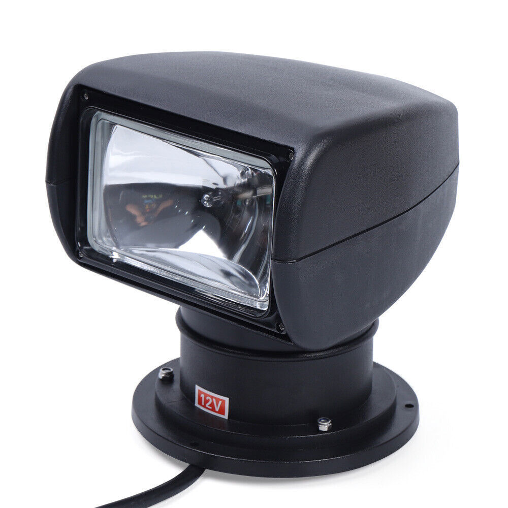 100W Marine Spotlight Offroad Truck Car Boat Search Light 12V W/ Remote Control