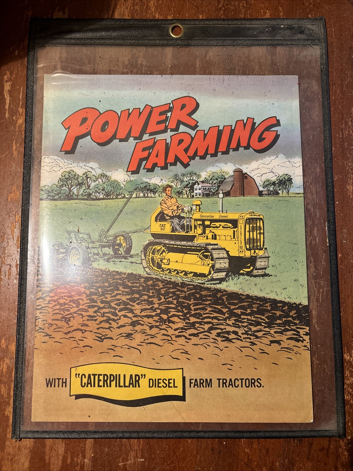 RARE 1952 COMIC 'POWER FARMING' "CATERPILLAR” Diesel FARM TRACTORS’. IN PLASTIC