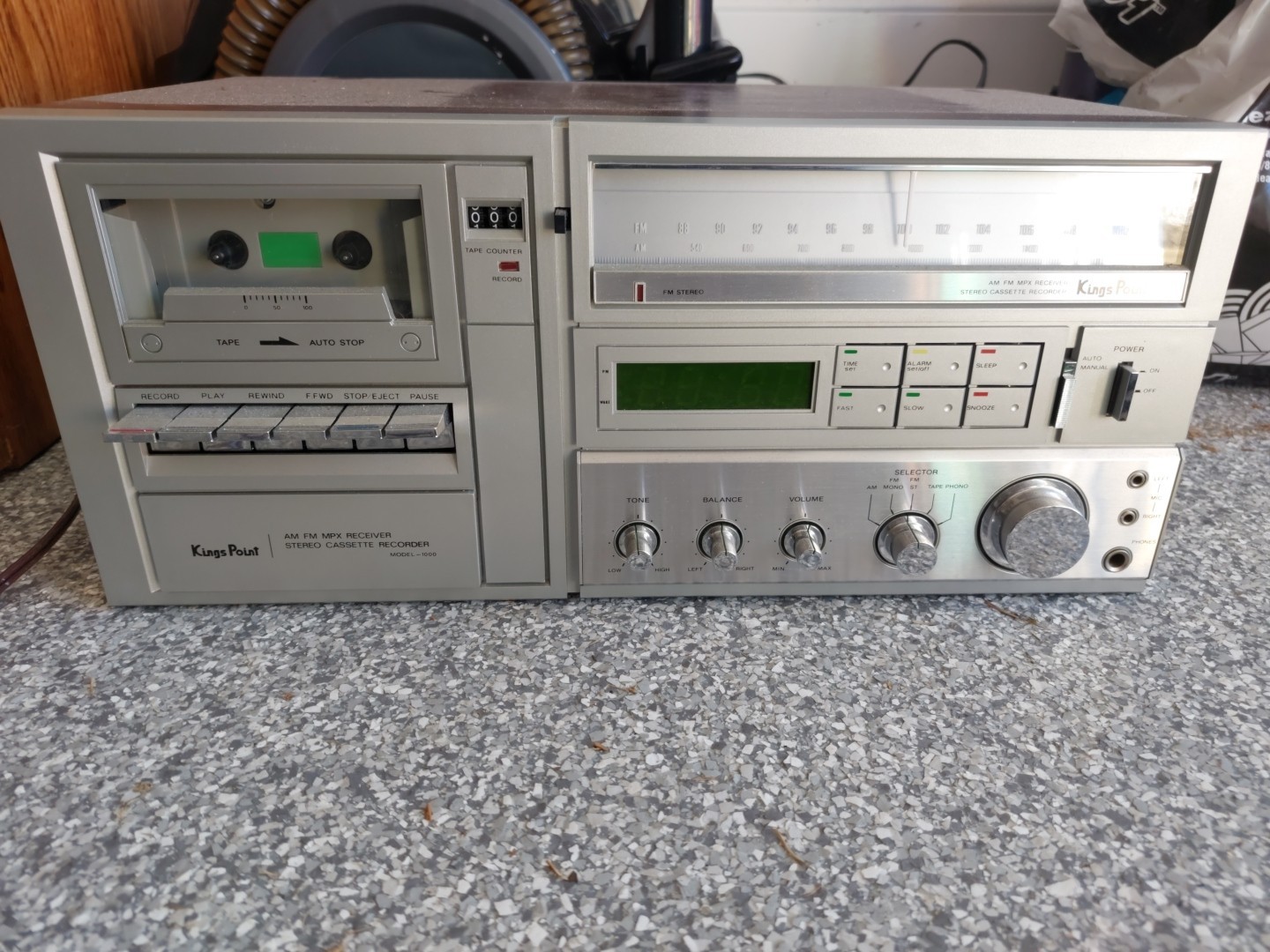Vintage Kings Port AM /FM MPX Receiver stereo cassette recorder